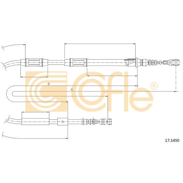 Слика на Сајла за рачна кочница COFLE 17.1450 за Toyota Corolla Hatchback (E11) 1.6 (AE111_) - 110 коњи бензин