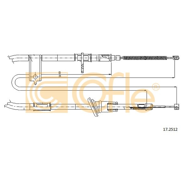 Слика на Сајла за рачна кочница COFLE 17.2512 за Hyundai Excel 1 (X-3) 1.5 i 16V - 99 коњи бензин