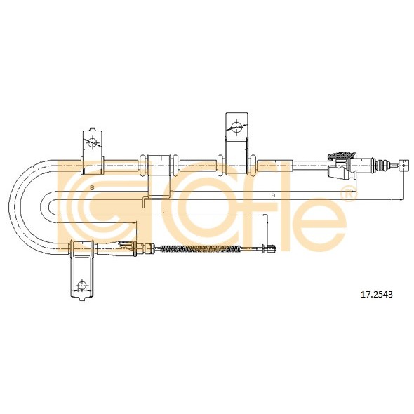 Слика на Сајла за рачна кочница COFLE 17.2543 за Hyundai Getz Prime (TB) 1.3 - 83 коњи бензин