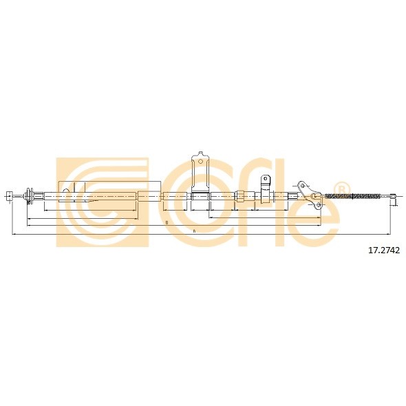 Слика на Сајла за рачна кочница COFLE 17.2742 за Opel Frontera B 3.2 i (6B1VF, 6B1_6) - 205 коњи бензин