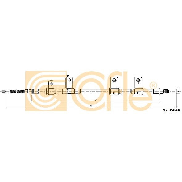 Слика на Сајла за рачна кочница COFLE 17.3504A за Daewoo Kalos Sedan 1.4 - 94 коњи бензин