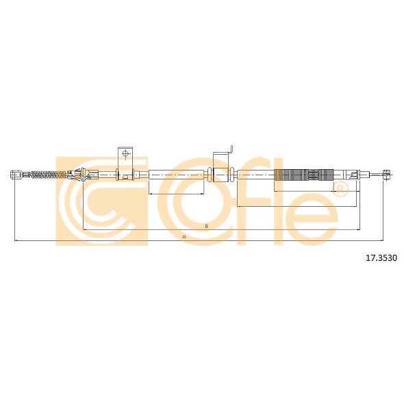 Слика на Сајла за рачна кочница COFLE 17.3530 за Opel Antara 2.4 LPG - 140 коњи Бензин/Автогаз (LPG)