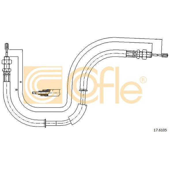 Слика на Сајла за рачна кочница COFLE 17.6105 за CHRYSLER VOYAGER 4 RG 2.4 - 147 коњи бензин