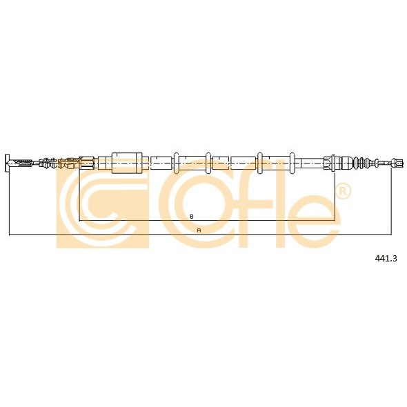 Слика на Сајла за рачна кочница COFLE 441.3 за Lancia Lybra (839ax) 1.9 JTD - 116 коњи дизел