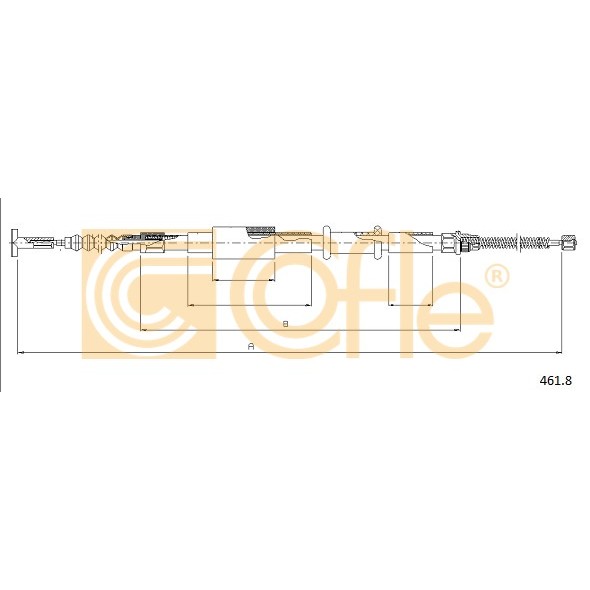 Слика на Сајла за рачна кочница COFLE 461.8 за Fiat Bravo 182 1.9 D - 65 коњи дизел