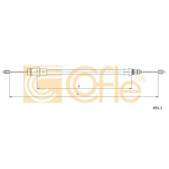 Слика на Сајла за рачна кочница COFLE 491.1 за Citroen C8 EA,EB 2.0 16V - 140 коњи бензин