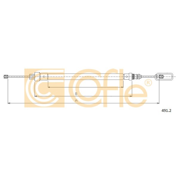 Слика на Сајла за рачна кочница COFLE 491.2 за Lancia Zeta (220) 2.0 16V (220AL5) - 132 коњи бензин