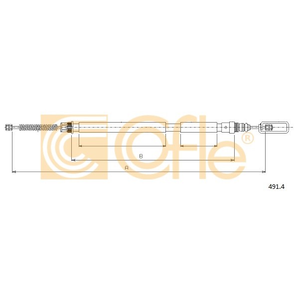 Слика на Сајла за рачна кочница COFLE 491.4 за Citroen Jumpy U6U 2.0 i 16V - 138 коњи бензин