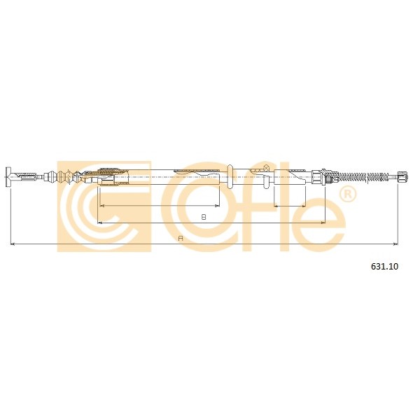 Слика на Сајла за рачна кочница COFLE 631.10 за Fiat Albea 178 1.8 Bipower - 110 коњи Бензин/Етанол