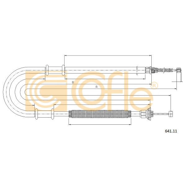 Слика на Сајла за рачна кочница COFLE 641.11 за Fiat Doblo Cargo 223 1.3 D Multijet - 75 коњи дизел