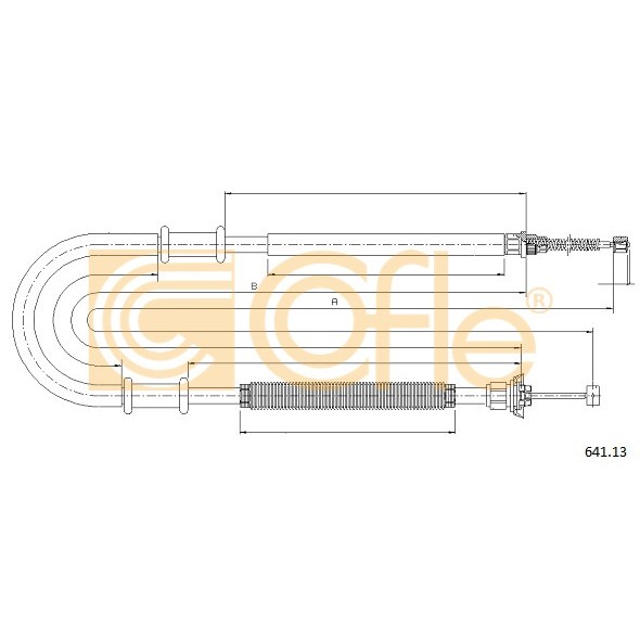 Слика на Сајла за рачна кочница COFLE 641.13 за Fiat Doblo Cargo 223 1.9 D (223ZXB1A) - 63 коњи дизел