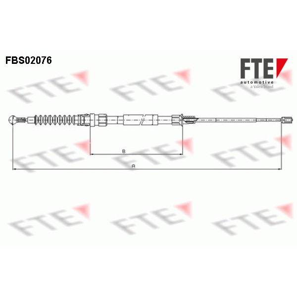 Слика на Сајла за рачна кочница FTE FBS02076 за Skoda Laura (1Z3) 1.6 MultiFuel - 102 коњи Бензин/Етанол