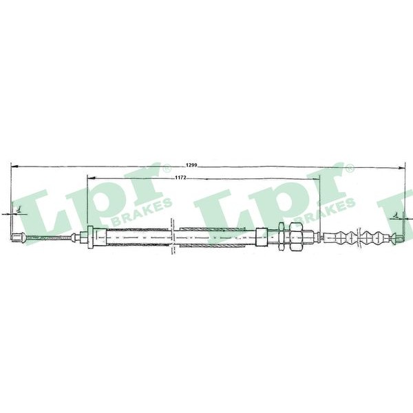 Слика на Сајла за рачна кочница LPR C0110B за Citroen Xantia Estate X1 1.8 i - 101 коњи бензин