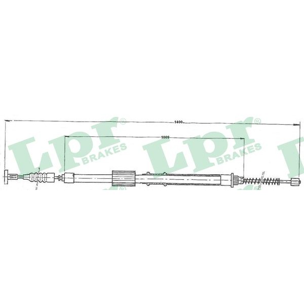 Слика на Сајла за рачна кочница LPR C0153B за Fiat Bravo 182 1.9 D - 65 коњи дизел