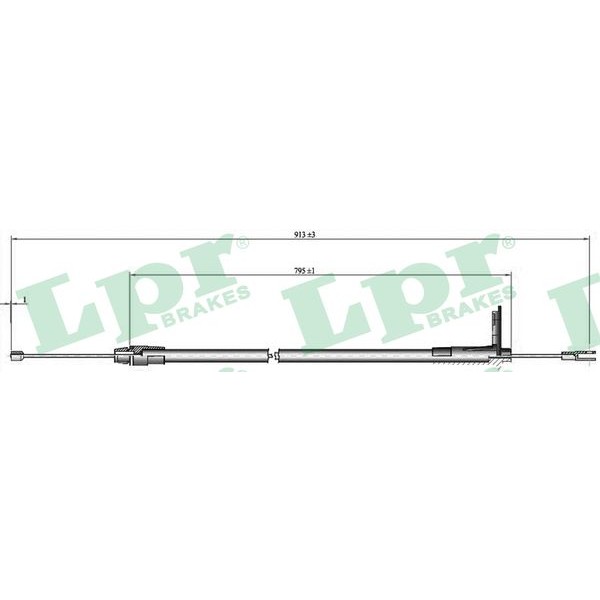 Слика на Сајла за рачна кочница LPR C0425B за Mercedes C-class Estate (s203) C 180 (203.235) - 129 коњи бензин