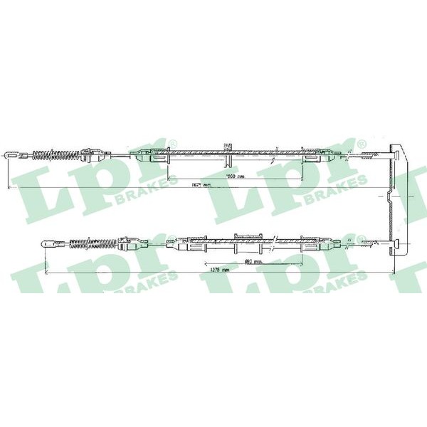 Слика на Сајла за рачна кочница LPR C0569B за Opel Kadett E 1.4 i - 60 коњи бензин