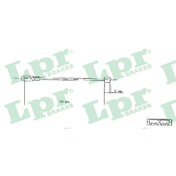 Слика на Сајла за рачна кочница LPR C0578B за Opel Vectra B 2.2 i 16V - 147 коњи бензин