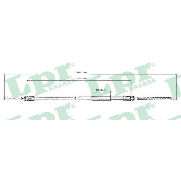 Слика на Сајла за рачна кочница LPR C0720B за Renault Megane 1 (BA0-1) 2.0 i (BA0G) - 114 коњи бензин