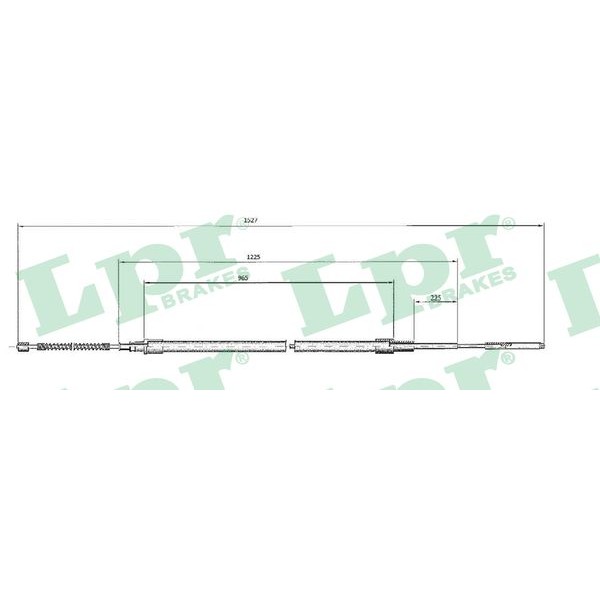 Слика на Сајла за рачна кочница LPR C0964B за VW Polo 3 (6n1) 64 1.9 SDI - 64 коњи дизел