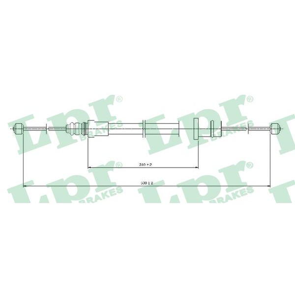 Слика на Сајла за рачна кочница LPR C0994B за Citroen C8 EA,EB 2.0 HDi - 107 коњи дизел