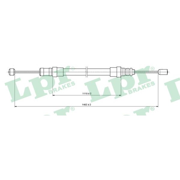 Слика на Сајла за рачна кочница LPR C0997B за Citroen XM Y3 Hatchback 2.1 TD 12V - 109 коњи дизел