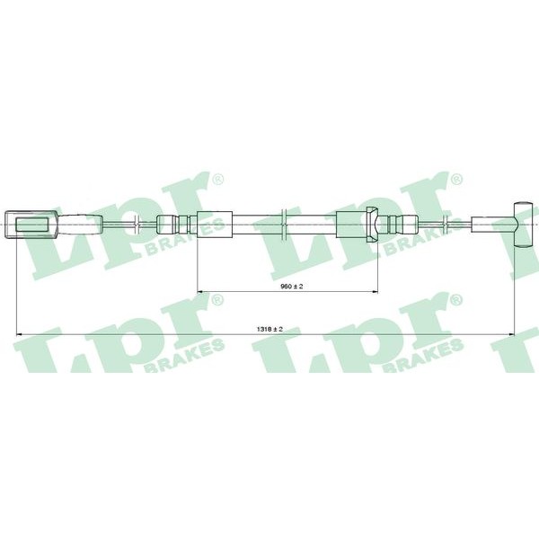 Слика на Сајла за рачна кочница LPR C1316B за камион Iveco Daily 2 Bus Box 29 L 10 V (ALJA43A2, ALJA42A2, ALJA41A2) - 95 коњи дизел