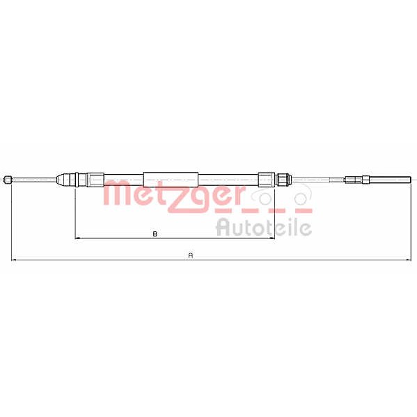 Слика на Сајла за рачна кочница METZGER COFLE 10.4136 за BMW 3 Touring E46 316 i - 115 коњи бензин