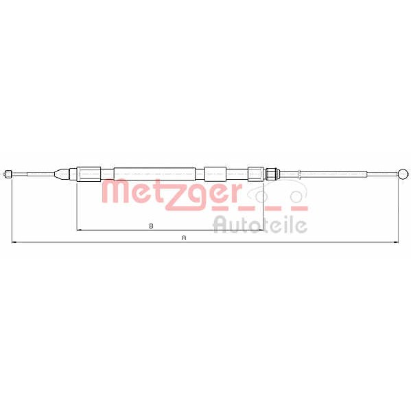 Слика на Сајла за рачна кочница METZGER COFLE 10.4158 за BMW 5 Touring E61 530 d - 235 коњи дизел