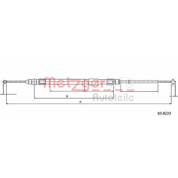 Слика на сајла за рачна кочница METZGER COFLE 10.4233 за BMW 3 Sedan F30 F35 F80 320 d xDrive - 184 коњи дизел