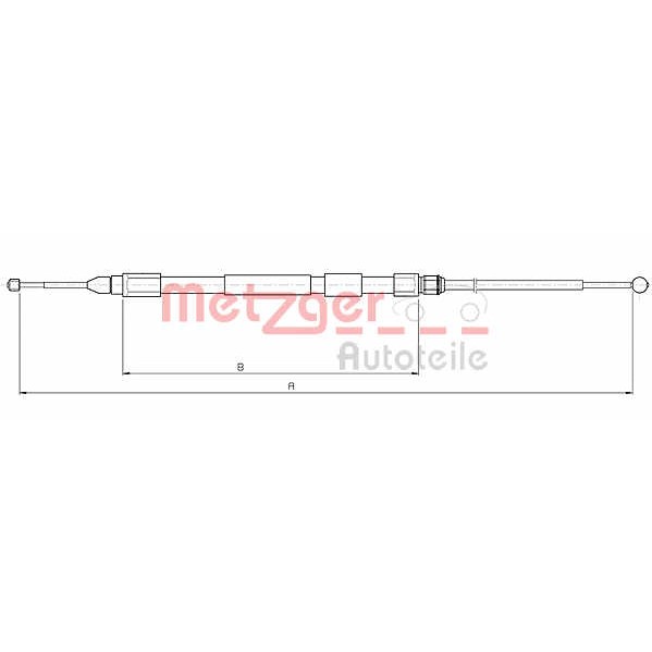 Слика на Сајла за рачна кочница METZGER COFLE 10.4267 за BMW X3 E83 2.5 si - 218 коњи бензин