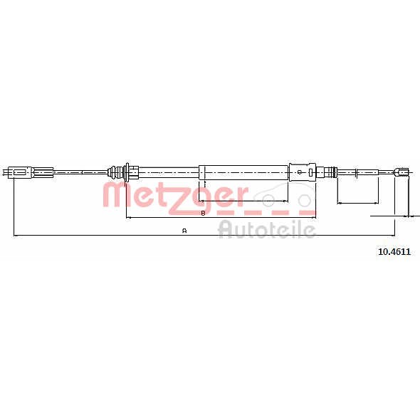 Слика на Сајла за рачна кочница METZGER COFLE 10.4611