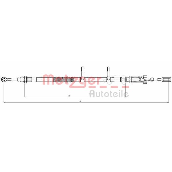 Слика на Сајла за рачна кочница METZGER COFLE 10.4740 за Fiat Ducato Platform 250 160 Multijet 3,0 D - 158 коњи дизел