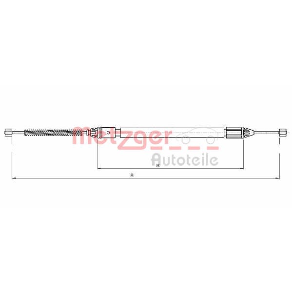 Слика на Сајла за рачна кочница METZGER COFLE 10.6682 за Renault Megane 1 Coach (DA0-1) 1.9 dTi (DA0N) - 98 коњи дизел