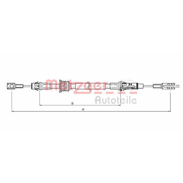 Слика на Сајла за рачна кочница METZGER COFLE 10.6852 за Opel Movano Combi (J9) 2.5 DTI - 115 коњи дизел