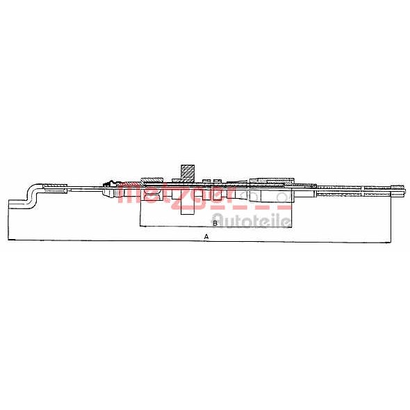 Слика на Сајла за рачна кочница METZGER COFLE 10.7391 за VW Transporter T4 Box 1.9 D - 60 коњи дизел