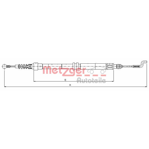 Слика на Сајла за рачна кочница METZGER COFLE 10.7393 за VW Transporter T4 Bus 2.4 D Syncro - 78 коњи дизел