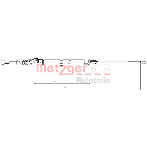 Слика на Сајла за рачна кочница METZGER COFLE 10.7508 за VW Jetta 4 (1J2) 1.9 TDI - 150 коњи дизел