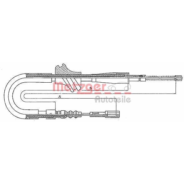 Слика на Сајла за рачна кочница METZGER COFLE 10.753 за Audi 90 Sedan (89, 89Q, 8A, B3) 2.0 - 115 коњи бензин