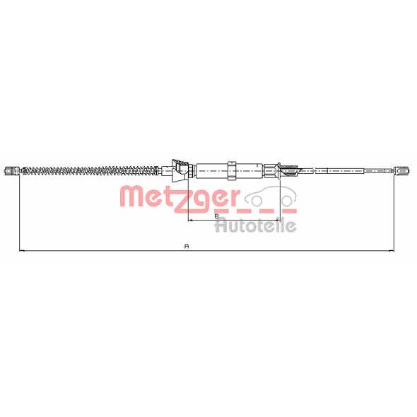 Слика на Сајла за рачна кочница METZGER COFLE 10.9032 за Skoda Fabia Hatchback (6Y2) 1.0 - 50 коњи бензин