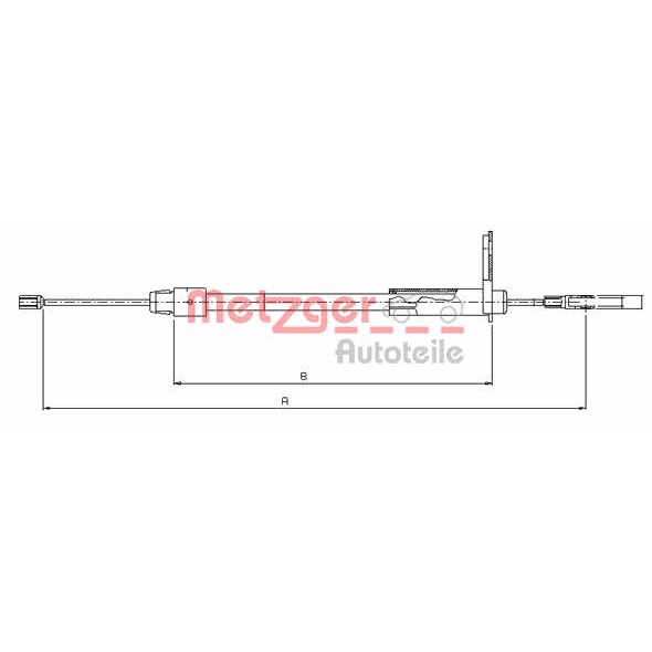 Слика на Сајла за рачна кочница METZGER COFLE 10.9434 за Mercedes CLK Convertible (a209) CLK 350 (209.456) - 272 коњи бензин