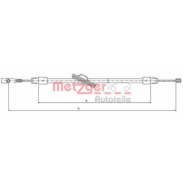 Слика на Сајла за рачна кочница METZGER COFLE 10.9436 за Mercedes C-class Estate (s203) C 180 (203.235) - 129 коњи бензин