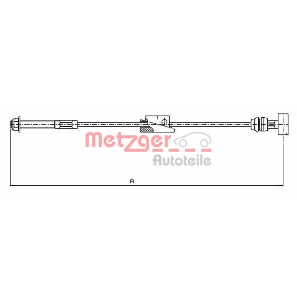 Слика на Сајла за рачна кочница METZGER COFLE 11.5452 за Ford Fiesta MK 4 (ja,jb) 1.25 i 16V - 75 коњи бензин