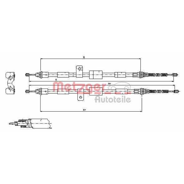 Слика на Сајла за рачна кочница METZGER COFLE 11.5456 за Ford Fiesta MK 4 (ja,jb) 1.4 i 16V - 90 коњи бензин