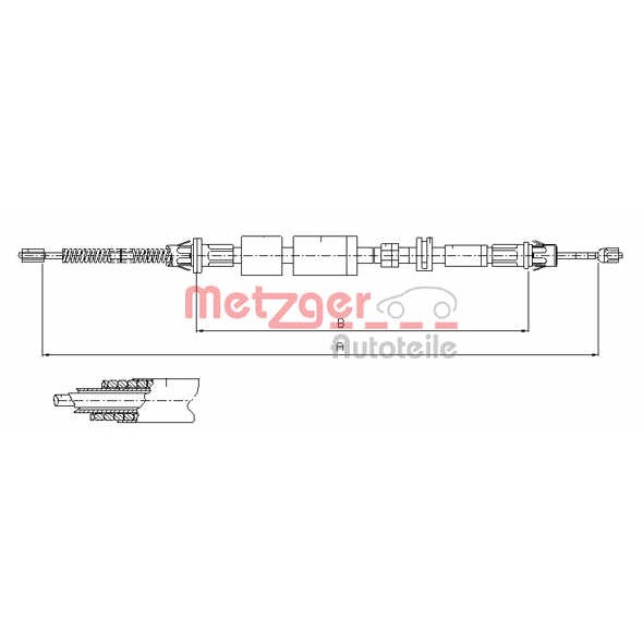 Слика на Сајла за рачна кочница METZGER COFLE 11.5502 за Ford Mondeo 1 Saloon (GBP) 1.8 i 16V - 115 коњи бензин