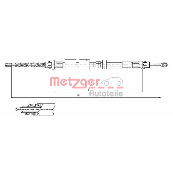 Слика на Сајла за рачна кочница METZGER COFLE 11.5507 за Ford Mondeo 1 (GBP) 1.8 TD - 90 коњи дизел