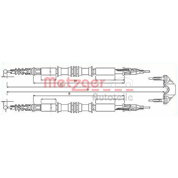 Слика на Сајла за рачна кочница METZGER COFLE 11.5858 за Opel Astra G Coupe 2.0 16V Turbo - 190 коњи бензин