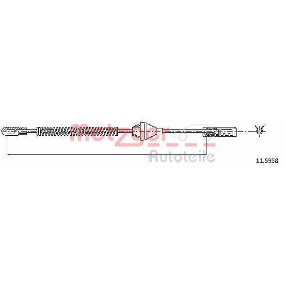 Слика на Сајла за рачна кочница METZGER COFLE 11.5958 за Opel Astra H GTC 1.9 CDTi 16V - 120 коњи дизел