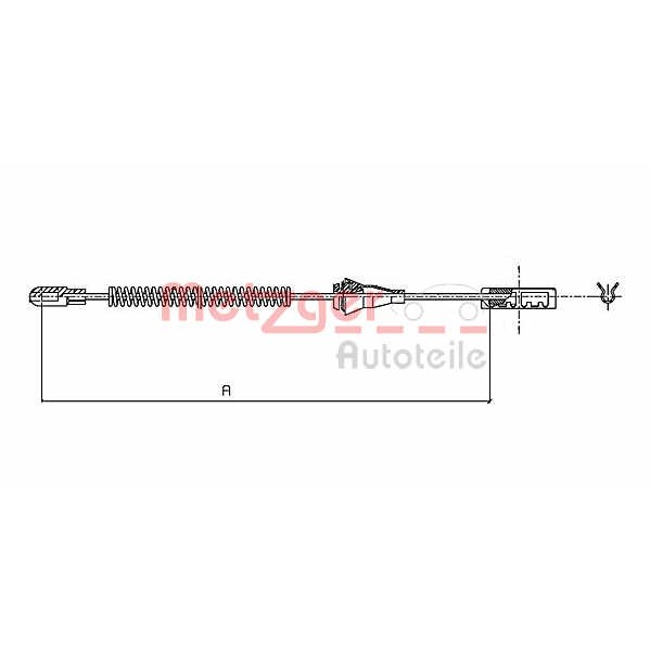 Слика на Сајла за рачна кочница METZGER COFLE 11.5959 за Opel Astra G Hatchback 2.2 DTI - 125 коњи дизел