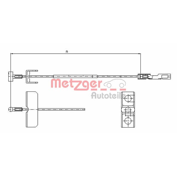 Слика на Сајла за рачна кочница METZGER COFLE 11.6802 за Renault Trafic 2 Bus (JL) 1.9 dCI 80 (JL0B) - 82 коњи дизел