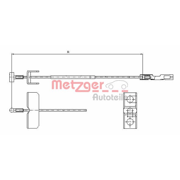 Слика на Сајла за рачна кочница METZGER COFLE 11.6803 за Opel Vivaro Box (F7) 1.9 DTI - 101 коњи дизел